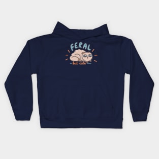 Feral, But Cute Kids Hoodie